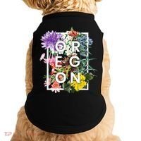 Flowers Of Oregon Word Art Oregonian Pride Doggie Tank thumb 0