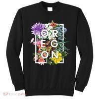 Flowers Of Oregon Word Art Oregonian Pride Sweatshirt thumb 0