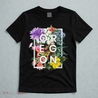 Flowers Of Oregon Word Art Oregonian Pride T-Shirt thumb 5