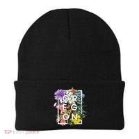 Flowers Of Oregon Word Art Oregonian Pride Beanie thumb 0