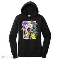 Flowers Of Oregon Word Art Oregonian Pride Women's Hoodie thumb 0