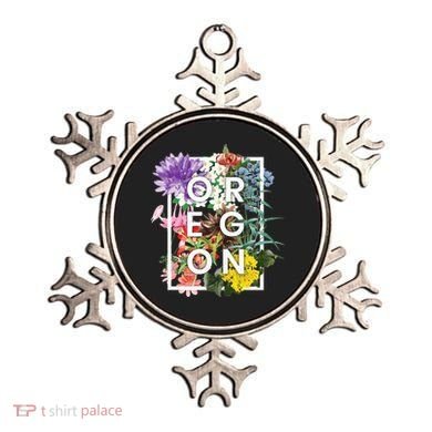 Flowers Of Oregon Word Art Oregonian Pride Ornament