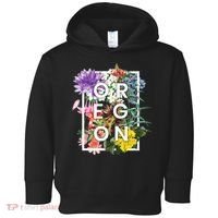 Flowers Of Oregon Word Art Oregonian Pride Toddler Hoodie thumb 0