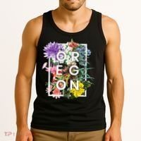 Flowers Of Oregon Word Art Oregonian Pride Tank Top thumb 3