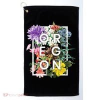 Flowers Of Oregon Word Art Oregonian Pride Golf Towel thumb 0