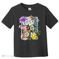 Flowers Of Oregon Word Art Oregonian Pride Toddler T-Shirt thumb 0