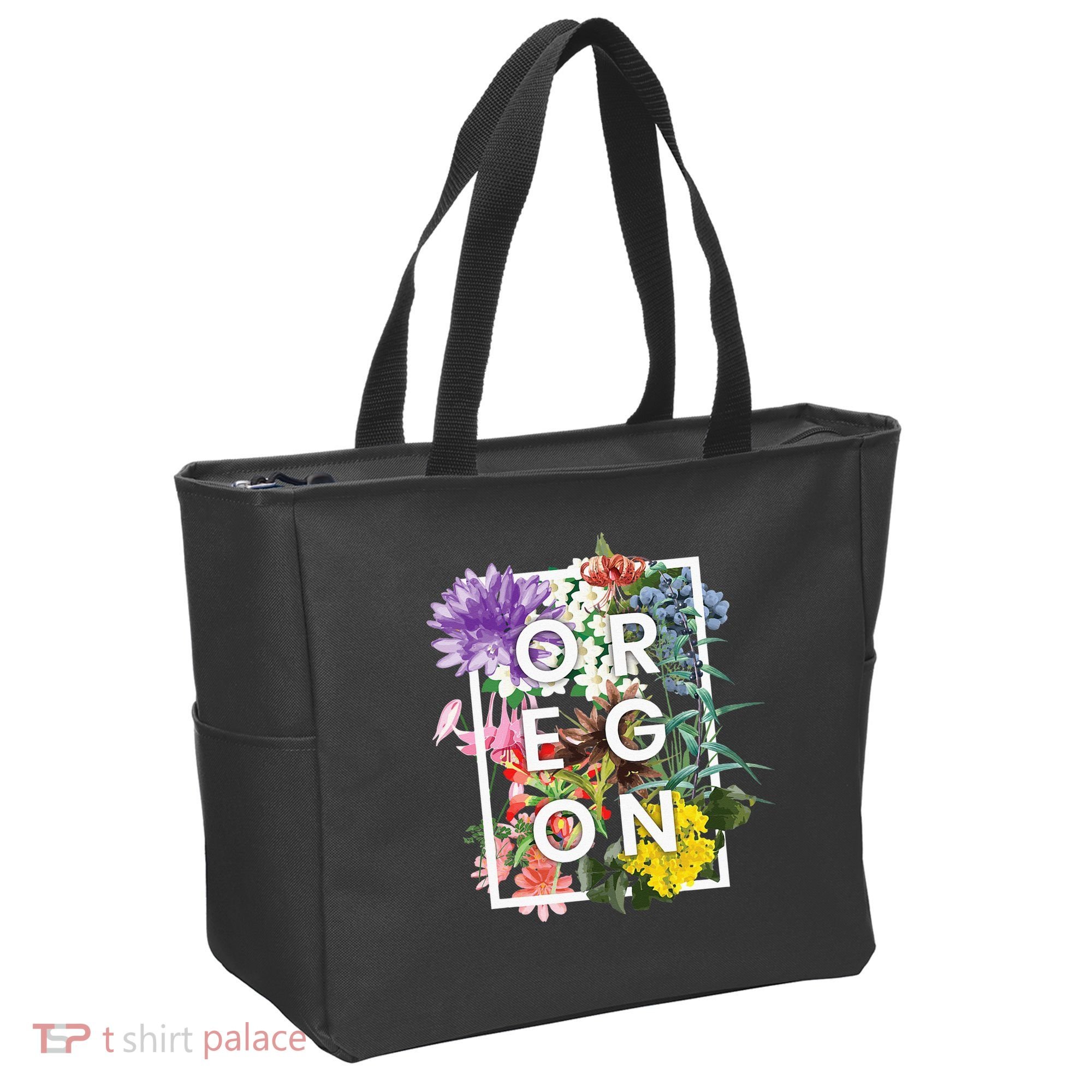 Flowers Of Oregon Word Art Oregonian Pride Tote Bag