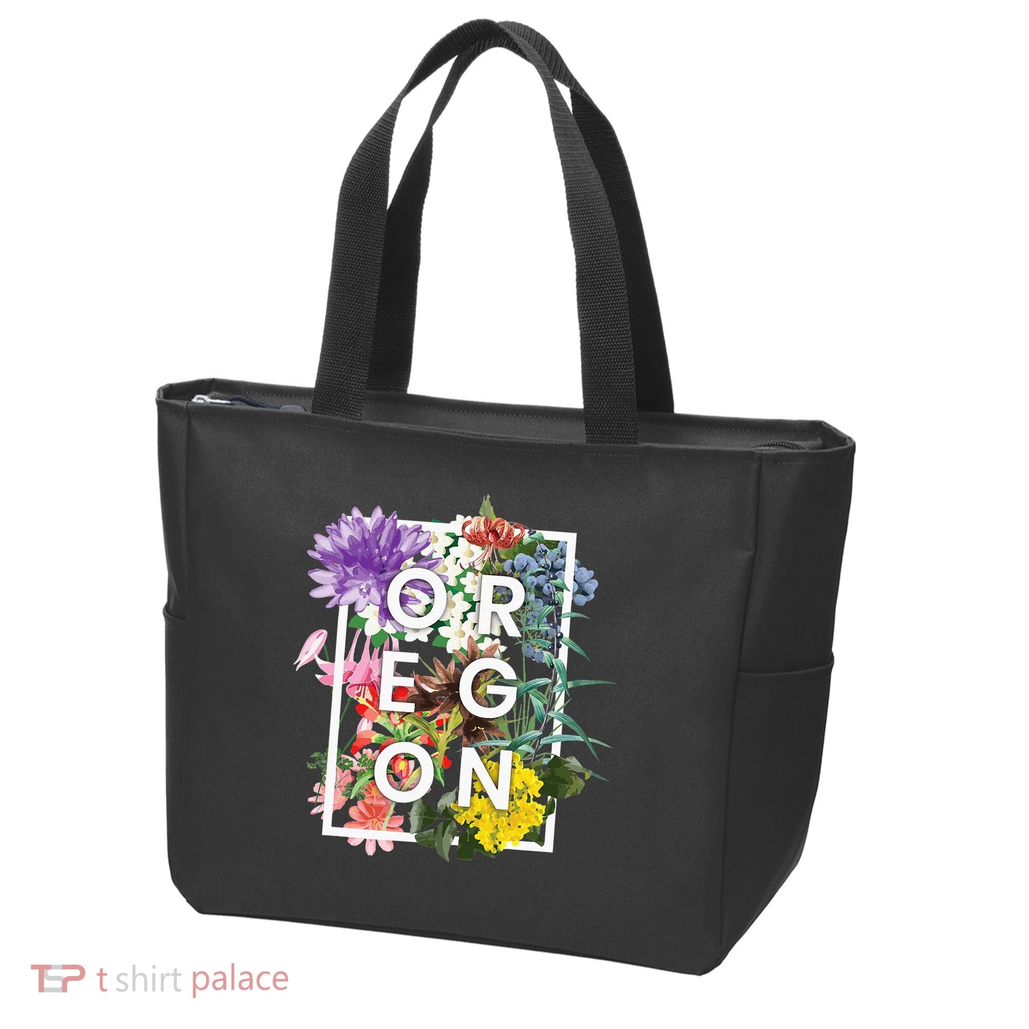 Flowers Of Oregon Word Art Oregonian Pride Tote Bag