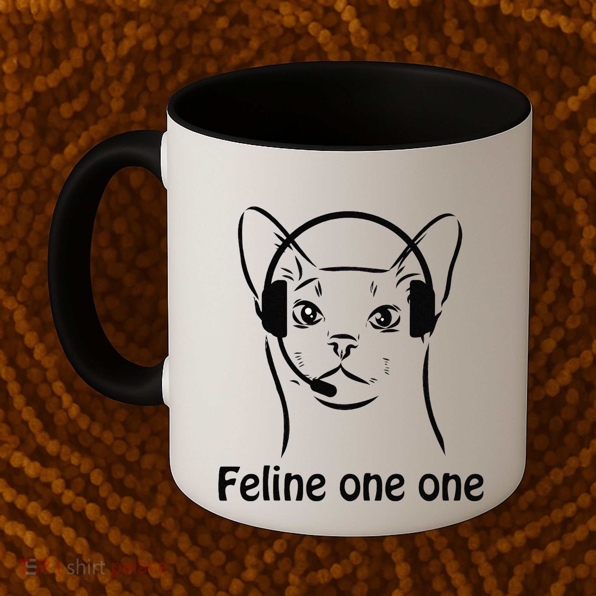 Feline One One Funny 911 Dispatcher Cat Lover Saying Coffee Mug