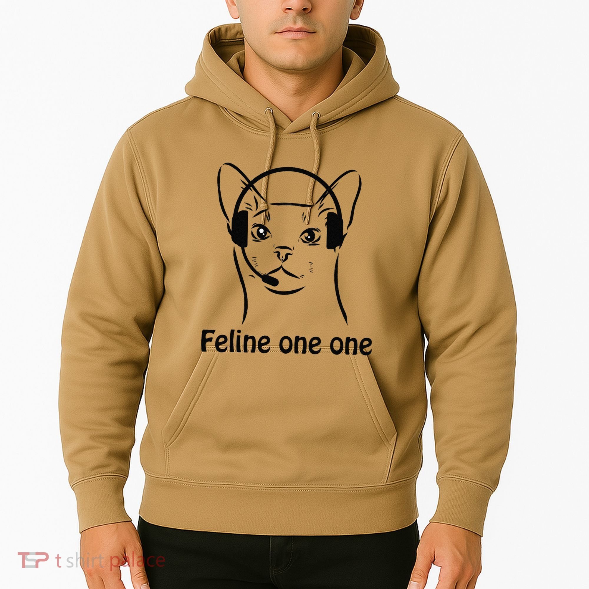 Feline One One Funny 911 Dispatcher Cat Lover Saying Hoodie