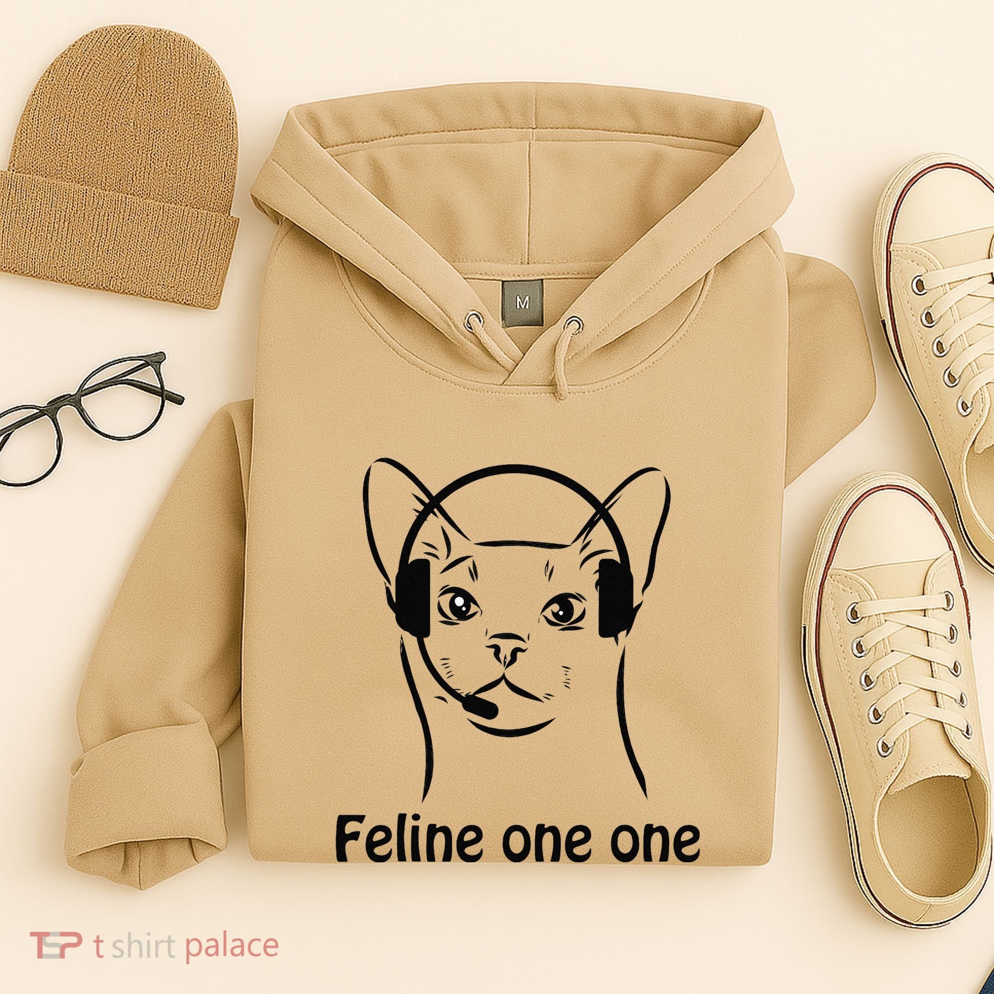 Feline One One Funny 911 Dispatcher Cat Lover Saying Hoodie