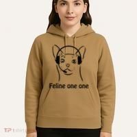 Feline One One Funny 911 Dispatcher Cat Lover Saying Hoodie thumb 5