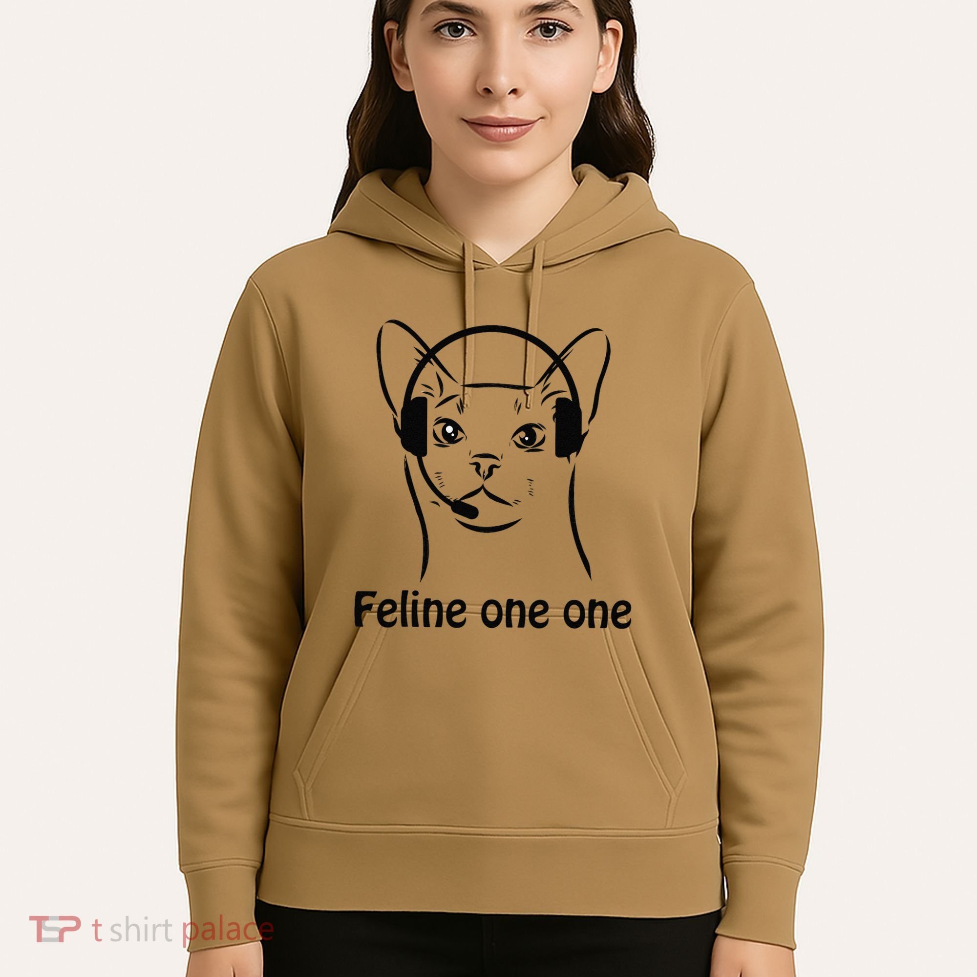 Feline One One Funny 911 Dispatcher Cat Lover Saying Hoodie