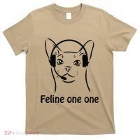 Feline One One Funny 911 Dispatcher Cat Lover Saying T-Shirt thumb 0