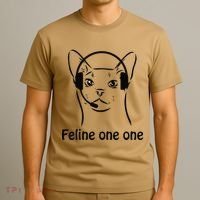Feline One One Funny 911 Dispatcher Cat Lover Saying T-Shirt thumb 3