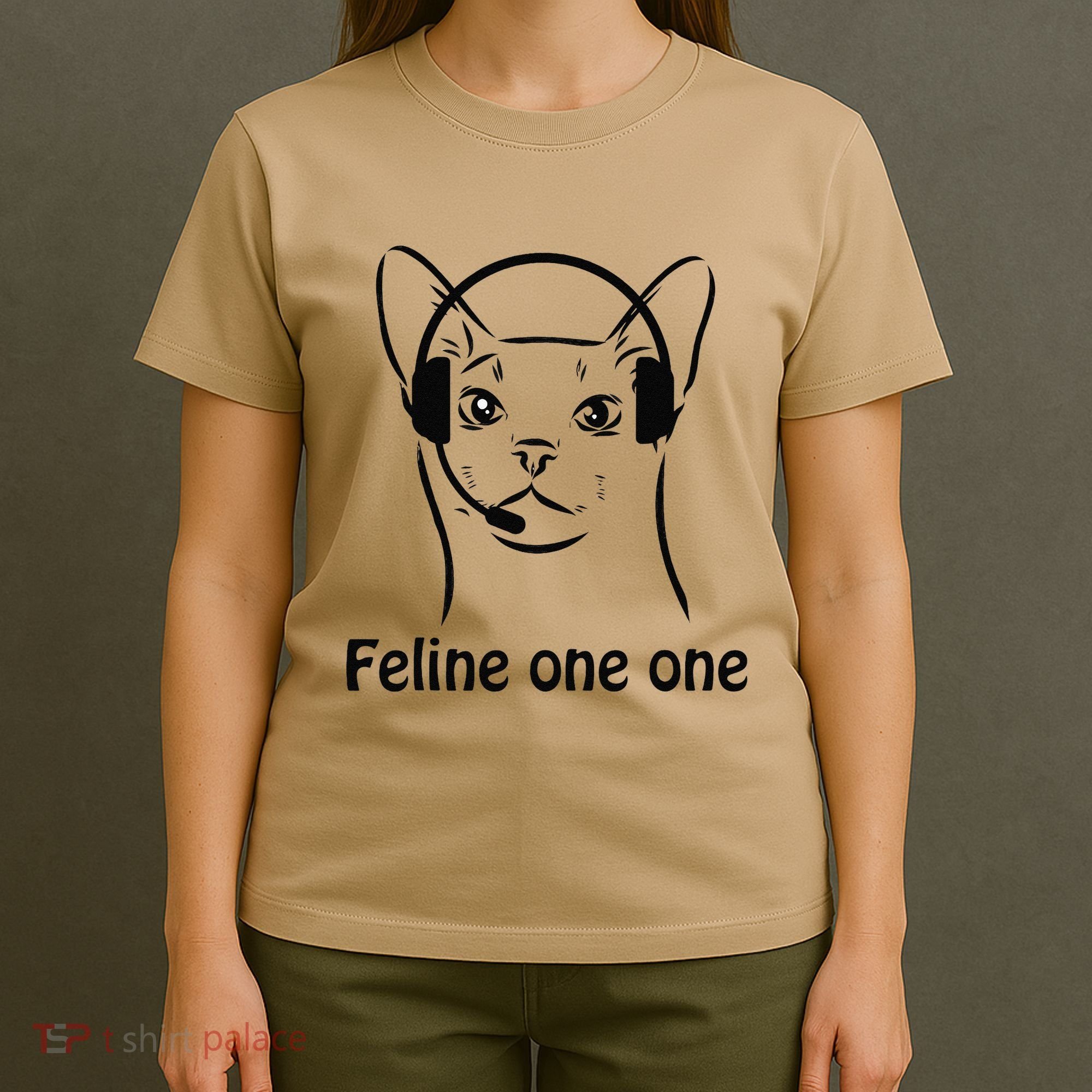 Feline One One Funny 911 Dispatcher Cat Lover Saying T-Shirt