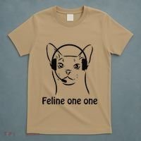 Feline One One Funny 911 Dispatcher Cat Lover Saying T-Shirt thumb 5