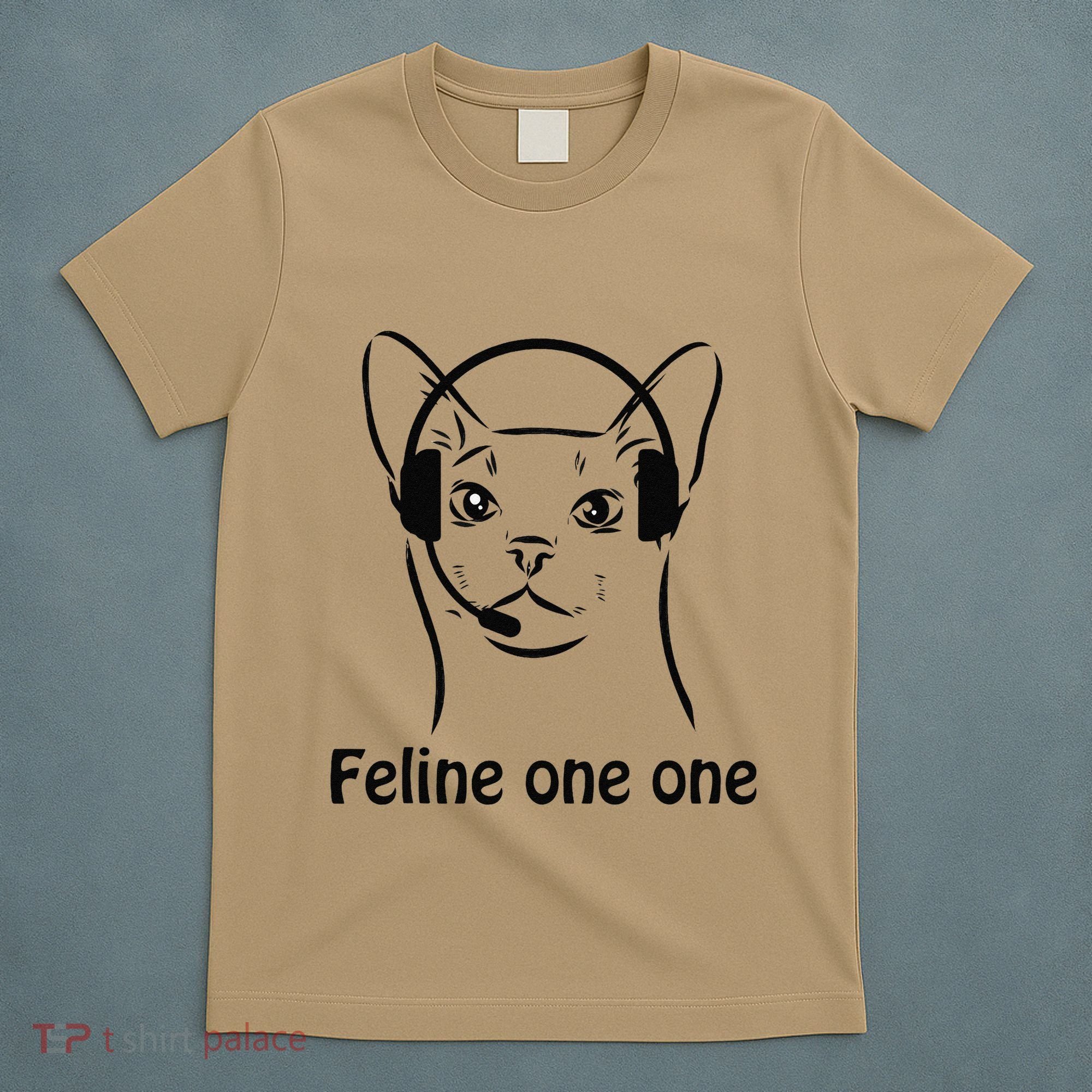 Feline One One Funny 911 Dispatcher Cat Lover Saying T-Shirt