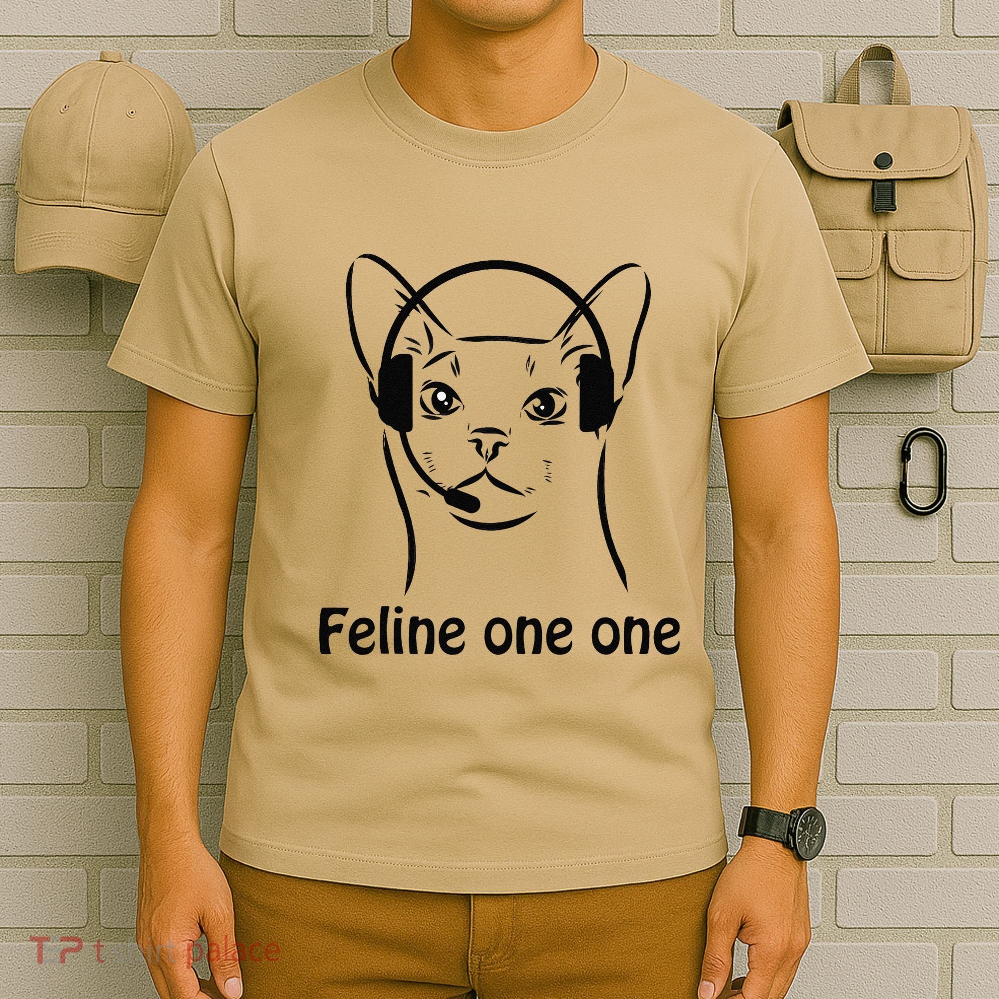Feline One One Funny 911 Dispatcher Cat Lover Saying T-Shirt