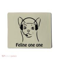 Feline One One Funny 911 Dispatcher Cat Lover Saying Mousepad thumb 0