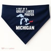 Four Out of Five Great Lakes Prefer Michigan Tee USA-Made Doggie Bandana thumb 0