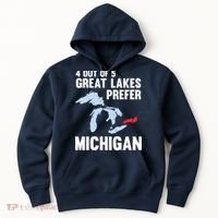 Four Out of Five Great Lakes Prefer Michigan Tee Hoodie thumb 0