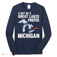 Four Out of Five Great Lakes Prefer Michigan Tee Long Sleeve Shirt thumb 0