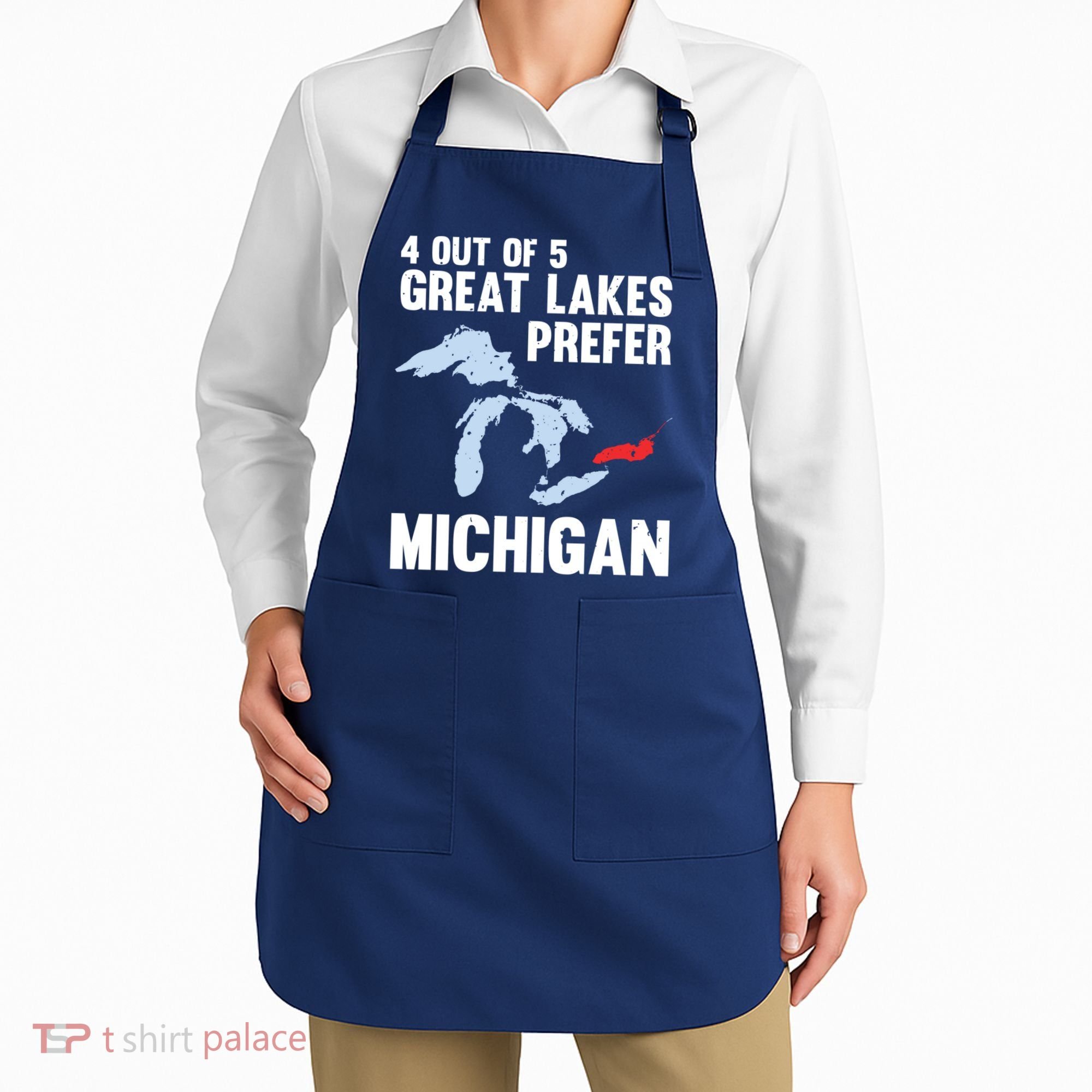 Four Out of Five Great Lakes Prefer Michigan Tee Apron
