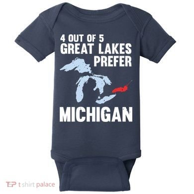 Four Out of Five Great Lakes Prefer Michigan Tee Baby Bodysuit