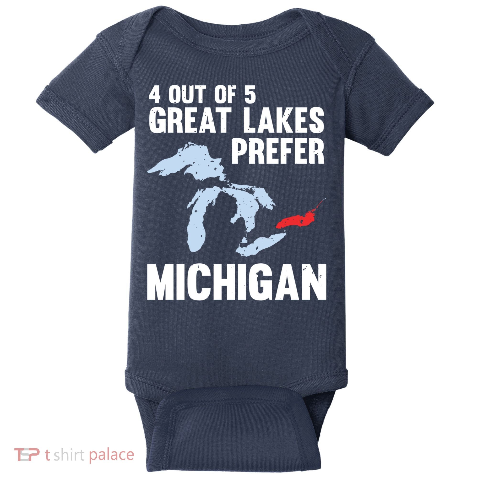 Four Out of Five Great Lakes Prefer Michigan Tee Baby Bodysuit