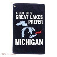 Four Out of Five Great Lakes Prefer Michigan Tee Golf Towel thumb 0