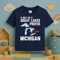 Four Out of Five Great Lakes Prefer Michigan Tee Toddler T-Shirt thumb 3