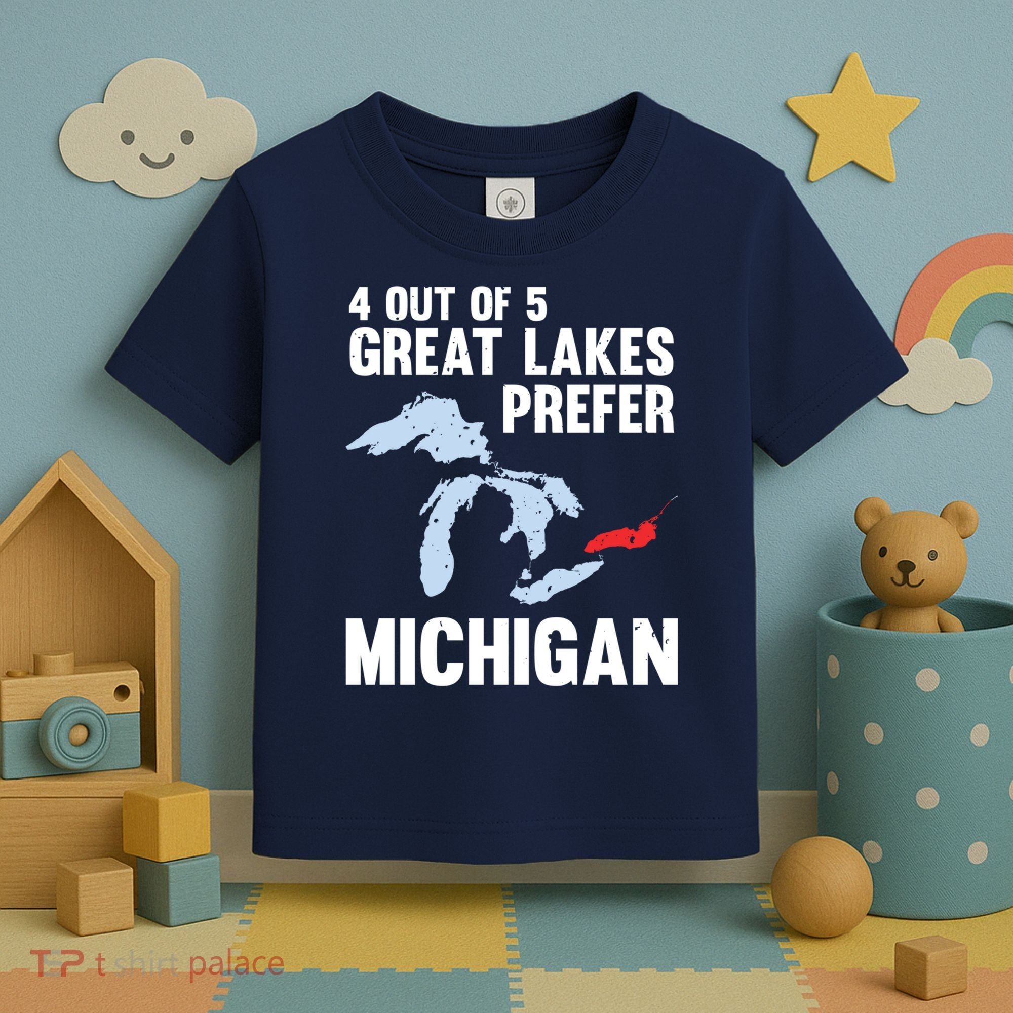 Four Out of Five Great Lakes Prefer Michigan Tee Toddler T-Shirt