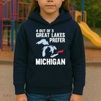 Four Out of Five Great Lakes Prefer Michigan Tee Kids Hoodie thumb 3