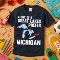 Four Out of Five Great Lakes Prefer Michigan Tee Kids T-Shirt thumb 3