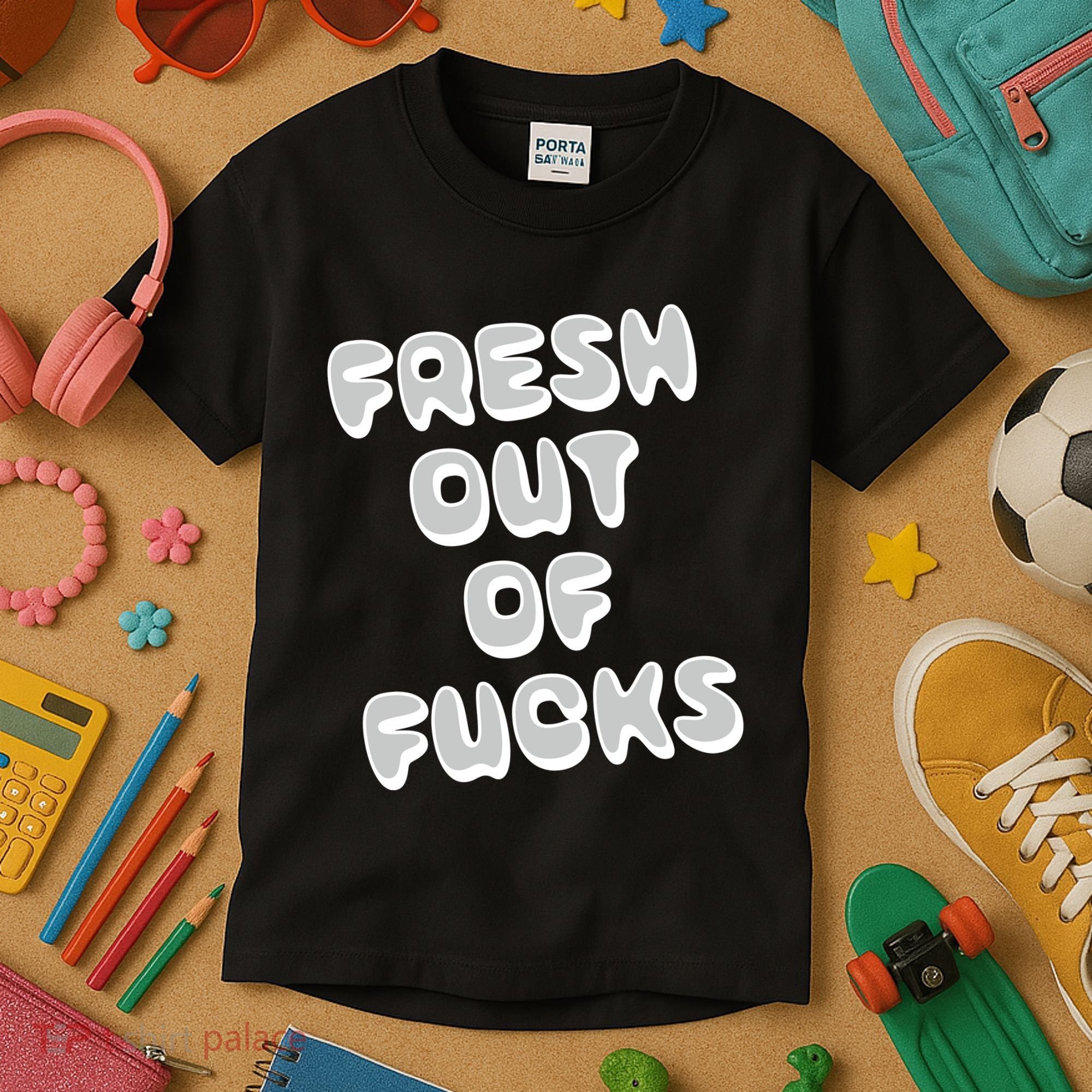 Fresh Out Of Fucks Kids T-Shirt