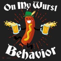 Funny Oktoberfest On My Wurst Behavior Beanie thumb 2
