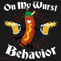 Funny Oktoberfest On My Wurst Behavior Ornament thumb 1
