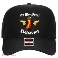 Funny Oktoberfest On My Wurst Behavior Hat thumb 0