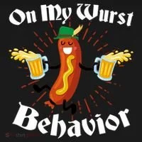 Funny Oktoberfest On My Wurst Behavior Toddler Hoodie thumb 2