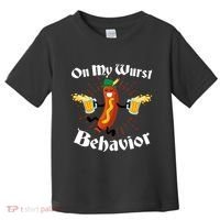 Funny Oktoberfest On My Wurst Behavior Toddler T-Shirt thumb 0