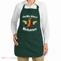 Funny Oktoberfest On My Wurst Behavior Apron thumb 2