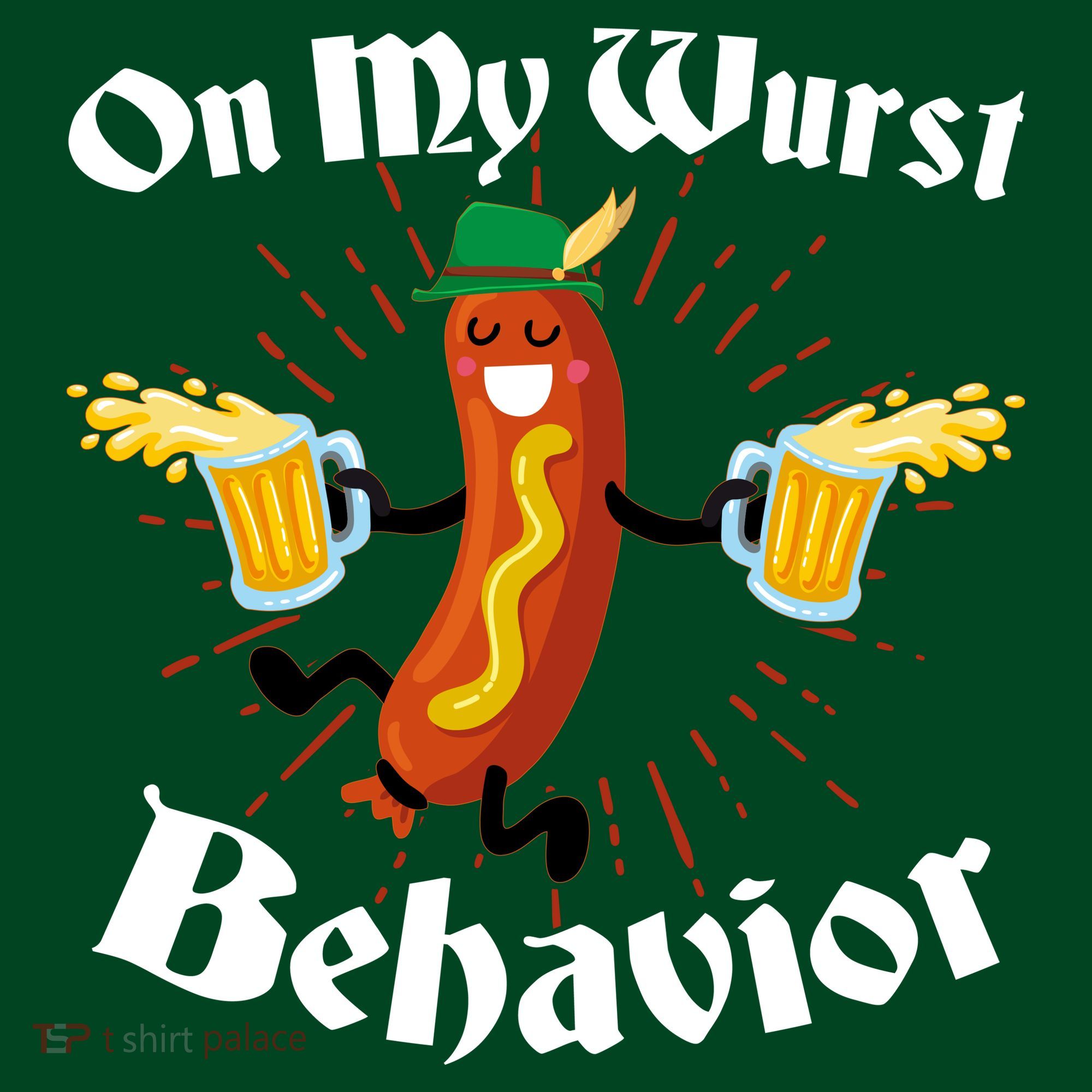 Funny Oktoberfest On My Wurst Behavior Apron