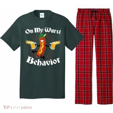 Funny Oktoberfest On My Wurst Behavior Pajama Set