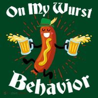 Funny Oktoberfest On My Wurst Behavior Women's T-Shirt thumb 6