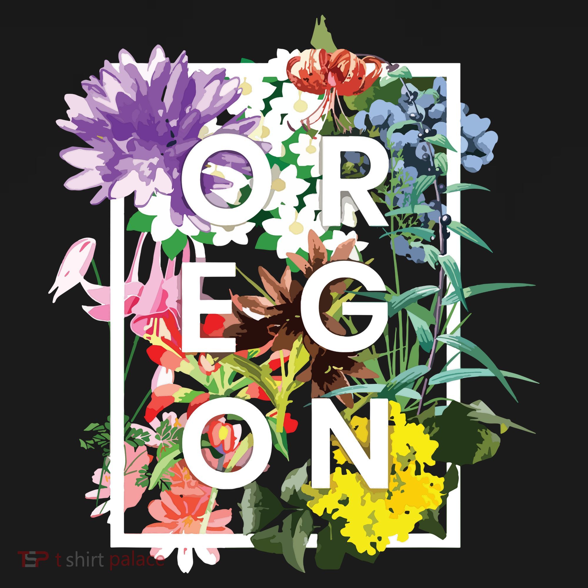 Flowers Of Oregon Word Art Oregonian Pride Ornament