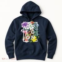 Flowers Of Oregon Word Art Oregonian Pride Hoodie thumb 0