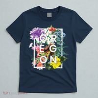 Flowers Of Oregon Word Art Oregonian Pride T-Shirt thumb 5
