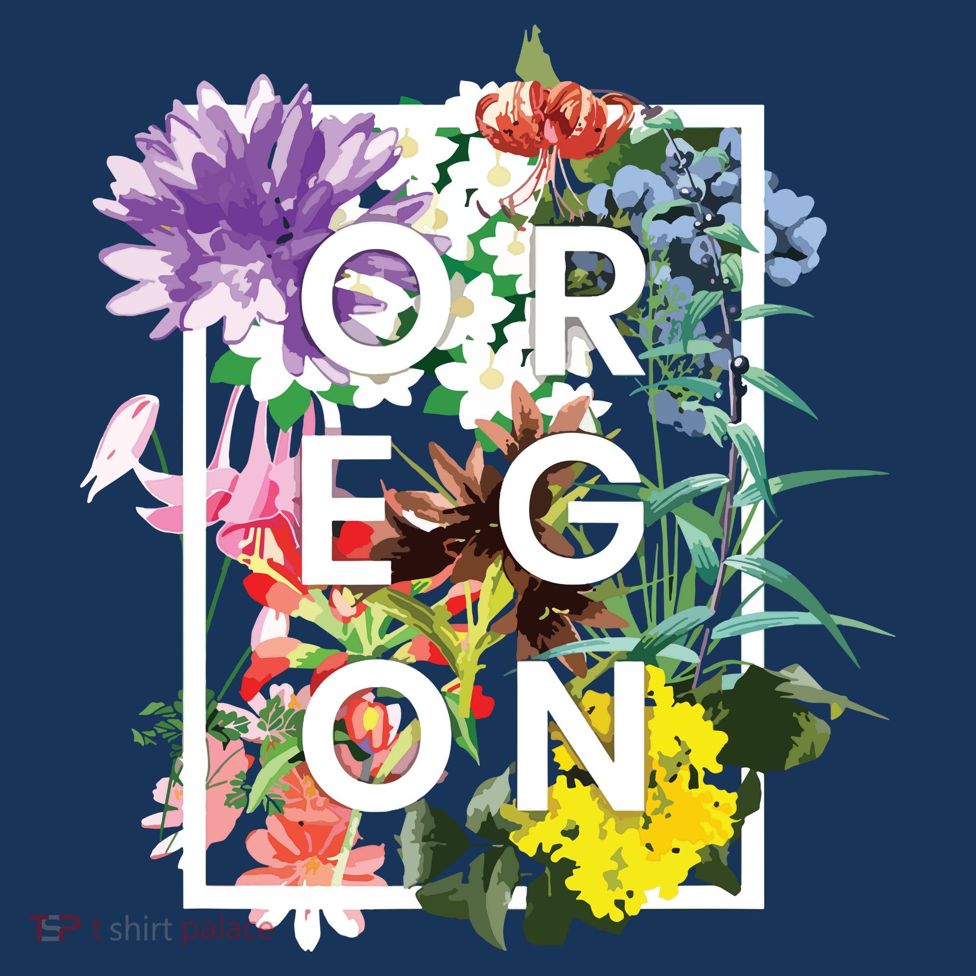 Flowers Of Oregon Word Art Oregonian Pride Mousepad