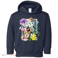 Flowers Of Oregon Word Art Oregonian Pride Toddler Hoodie thumb 0